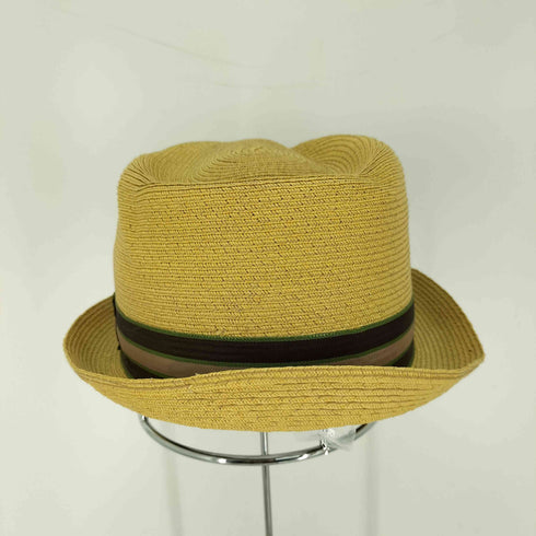 NEW YORK HAT USA製 羽根飾り ストローハット レディース 7-7½