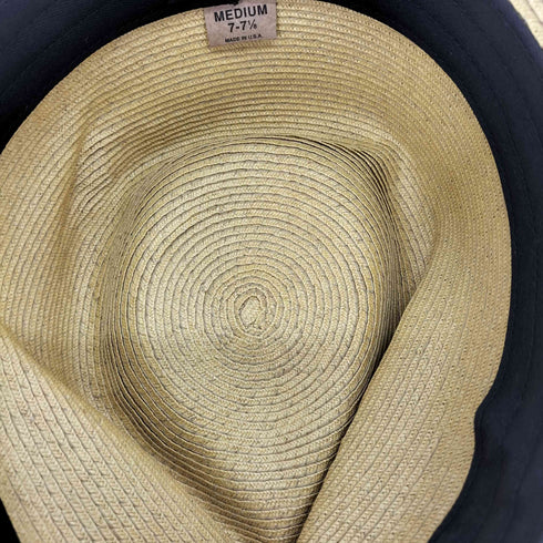 NEW YORK HAT USA製 羽根飾り ストローハット レディース 7-7½