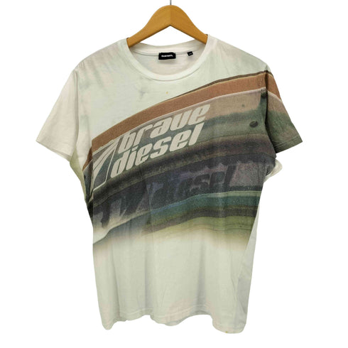ディーゼル DIESEL brave diesel グラデーション プリント Tシャツ メンズ import:XS