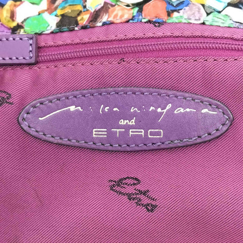 エトロ ETRO 総柄 マルチカラー ナイロン トートバッグ レ レディース