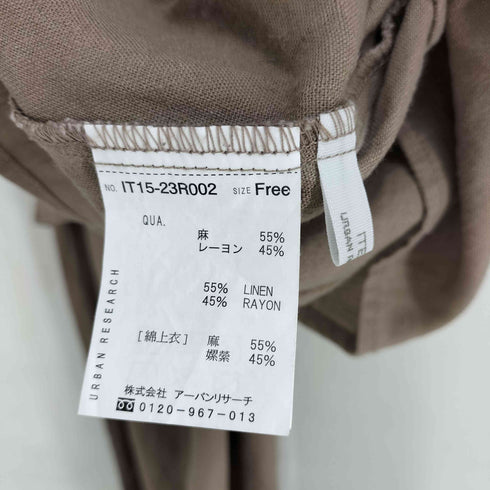 アイテムズアーバンリサーチ ITEMS URBAN RESEARCH リネンタンクトップパンツセットアップ レディース FREE
