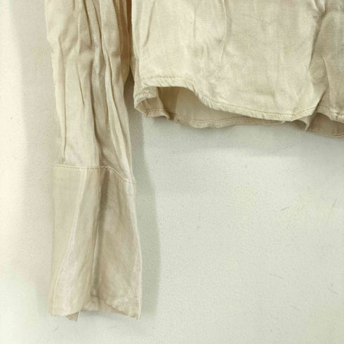 ザラ ZARA クロップドサテンシャツ レディース import:S