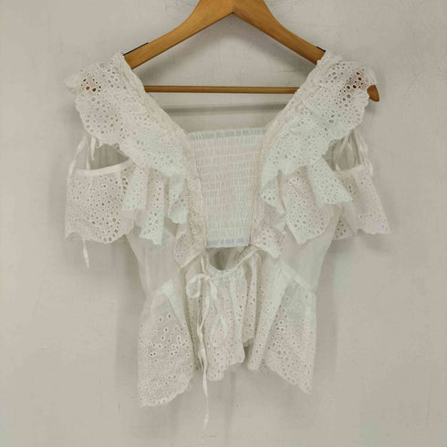 フレイアイディー FRAY I.D 24SS カットワークフリルペプラムブラウス レディース ONE SIZE