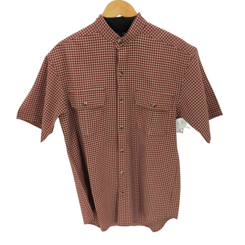 エルエルビーン L.L.Bean 90s シアサッカー バンドカラー チェックS/Sシャツ メンズ import:S