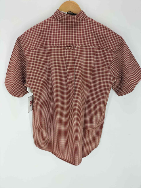 エルエルビーン L.L.Bean 90s シアサッカー バンドカラー チェックS/Sシャツ メンズ import:S