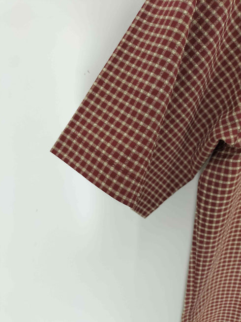 エルエルビーン L.L.Bean 90s シアサッカー バンドカラー チェックS/Sシャツ メンズ import:S
