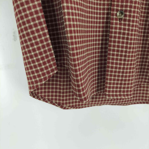 エルエルビーン L.L.Bean 90s シアサッカー バンドカラー チェックS/Sシャツ メンズ import:S