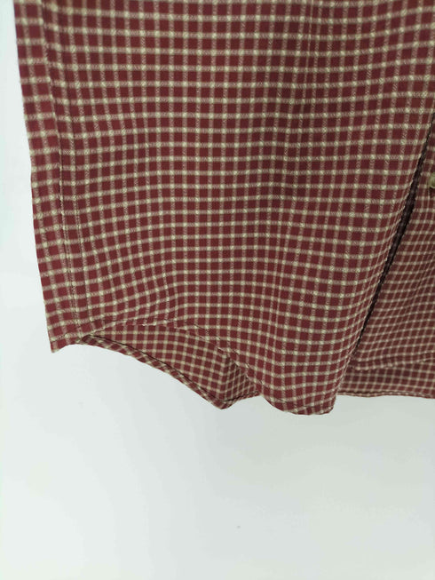 エルエルビーン L.L.Bean 90s シアサッカー バンドカラー チェックS/Sシャツ メンズ import:S