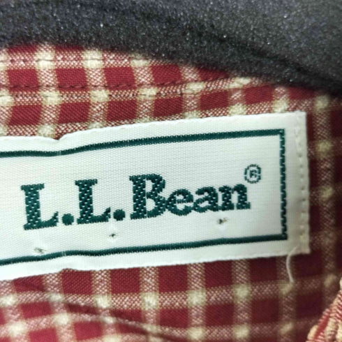 エルエルビーン L.L.Bean 90s シアサッカー バンドカラー チェックS/Sシャツ メンズ import:S