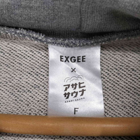 EXGEE×アサヒサウナ クロップドパーカー レディース F