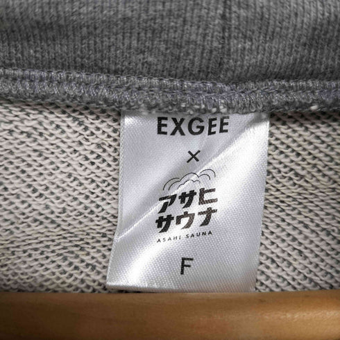 EXGEE×アサヒサウナ クロップドパーカー レディース F