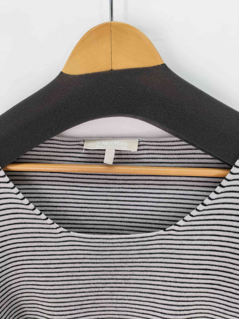 エスマックスマーラ S Max Mara ボーダー柄 ウール ワンピース レディース JPN:M