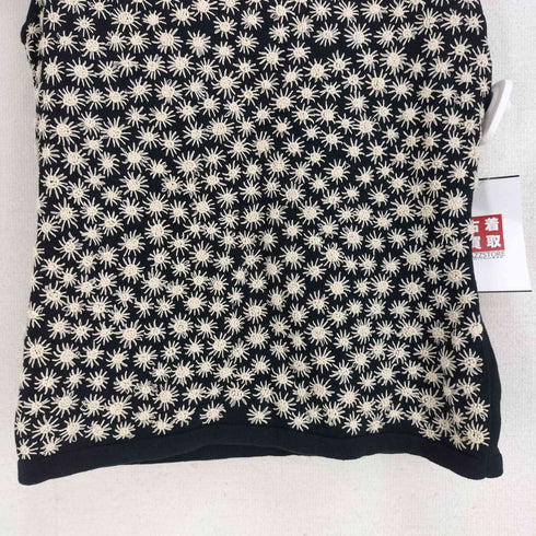 シビラ Sybilla 花柄刺繍切替コットンニットベスト レディース