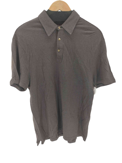 ペリーエリス PERRY ELLIS ボーダーS/S ポロシャツ メンズ import:L