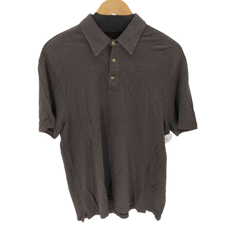 ペリーエリス PERRY ELLIS ボーダーS/S ポロシャツ メンズ import:L