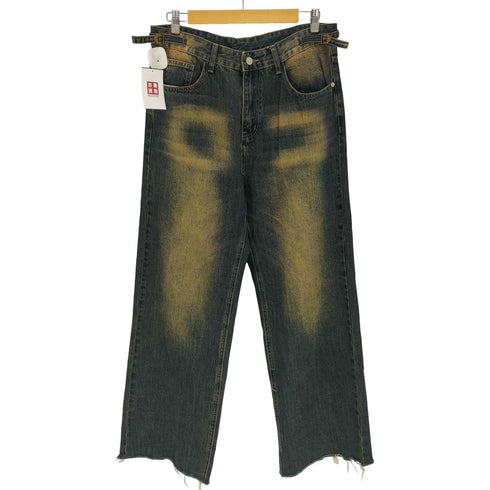 ヴィンテージ加工 ワイド バギー デニムパンツ メンズ JPN:XL