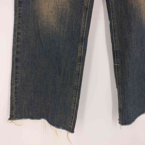 ヴィンテージ加工 ワイド バギー デニムパンツ メンズ JPN:XL