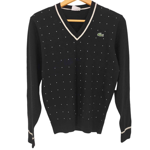 ラコステ LACOSTE ドット ロゴ刺繍 Vネック ウールニット メンズ JPN:2