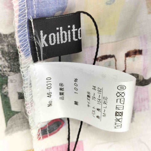 コイビトミサキ koibito misaki フェイスイラストプリントシャツブラウス レディース M-L