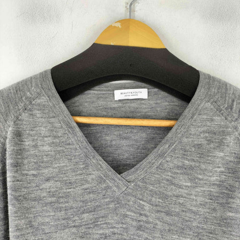 ビューティーアンドユースユナイテッドアローズ BEAUTY & YOUTH UNITED ARROWS BY フルニードル Vネック ニット メンズ