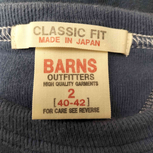 バーンズ Barns CLASSIC FIT Vガゼット L/S Tシャツ メンズ JPN:2