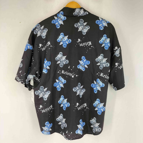 PLYMTONE ベアプリント 総柄 オープンカラー S/S シャツ レディース JPN:L