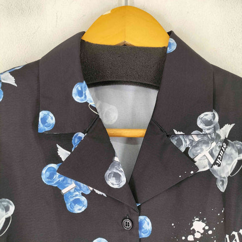 PLYMTONE ベアプリント 総柄 オープンカラー S/S シャツ レディース JPN:L
