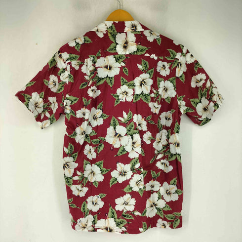 ハワイアンリザーブ HAWAIIAN RESERVE ハワイ製 ハイビスカス オープンカラー アロハシャツ メンズ JPN:M