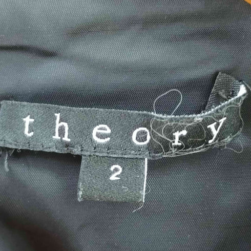 セオリー theory TWEED KNIT TREKANA ウールポリ Aライン ノースリーブワンピース レディース JPN:2
