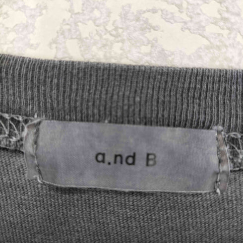 a.nd B フェード加工 クロス刺繍 スタッズ S/S Tシャツ street メンズ