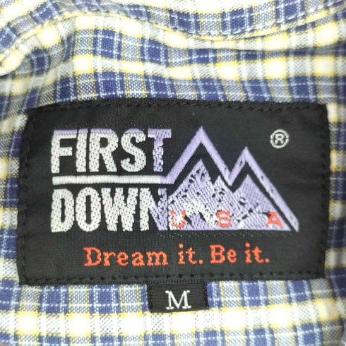 ファーストダウン FIRST DOWN チェック柄 S/S BDシャツ メンズ JPN:M