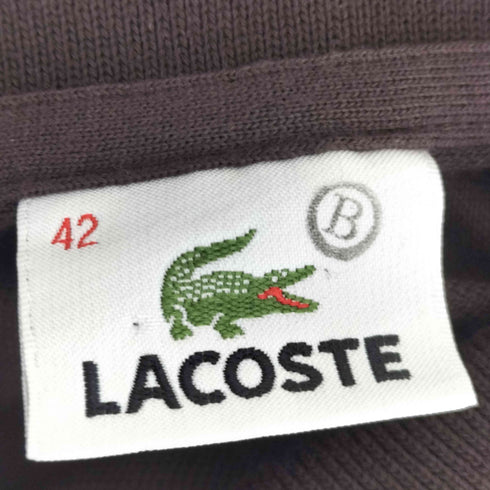 ラコステ LACOSTE ロゴ刺繍 鹿の子 3B 半袖ポロシャツ レディース EUR:42