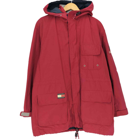 トミーヒルフィガー TOMMY HILFIGER コットンナイロン フーデッド ジャケット メンズ import:M