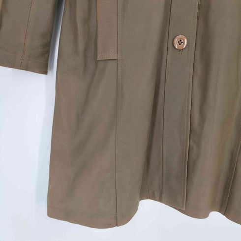 バルマン BALMAIN やぎ革 ゴートレザー ノーカラー レザー コート レディース JPN:9号