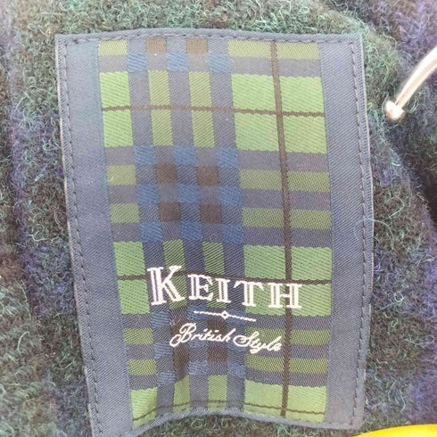 キース KEITH ブラックウォッチ メルトンウール フーデッド ステンカラーコート レディース EUR:40