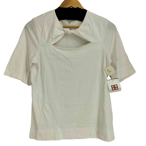 ガニー Ganni フロントツイスト オーガニックコットン S/S Tシャツ レディース JPN:S