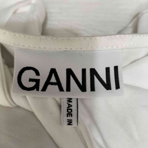 ガニー Ganni フロントツイスト オーガニックコットン S/S Tシャツ レディース JPN:S