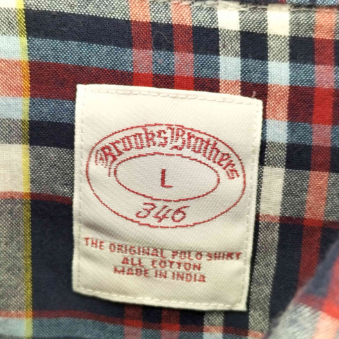 ブルックスブラザーズ 346 BROOKS BROTHERS ボタンダウンチェックシャツ メンズ import:L