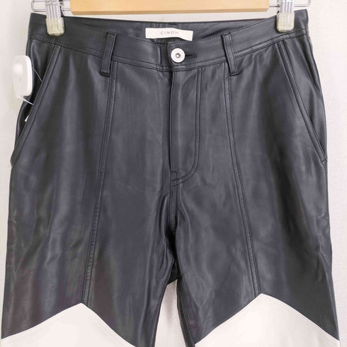 チノ CINOH フェイクレザースリットパンツ レディース JPN:36