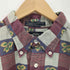 ドッカーズ DOCKERS 90S 紺タグ リーフ柄 ブロックチェック コットンボタンダウンシャツ メンズ import:L
