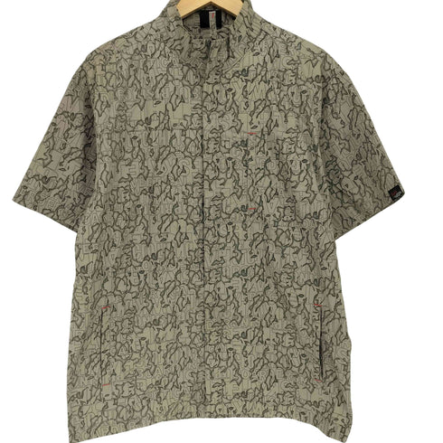 TONY HAWK 総柄 ジップ S/S シャツ メンズ import:L