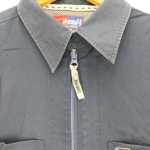ベアー Bear 裾プリント ジップ S/S シャツ メンズ JPN:L