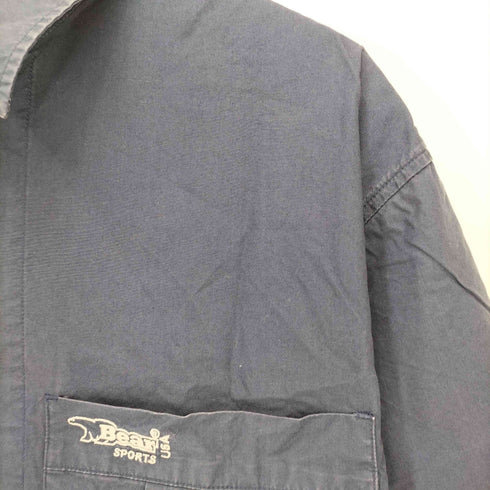 ベアー Bear 裾プリント ジップ S/S シャツ メンズ JPN:L