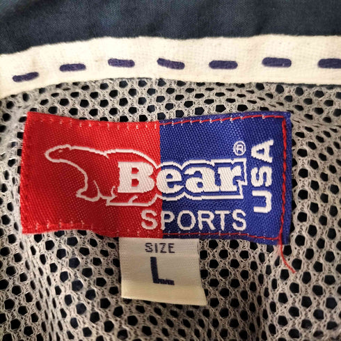 ベアー Bear 裾プリント ジップ S/S シャツ メンズ JPN:L