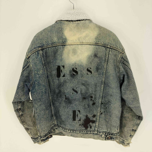 リーバイス Levis SAN FRANCISCO 80S USA製 SSS ESS ペイント ケミカルウォッシュ ボア デニム トラッカージャケット 88年製 メンズ import:L