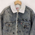 リーバイス Levis SAN FRANCISCO 80S USA製 SSS ESS ペイント ケミカルウォッシュ ボア デニム トラッカージャケット 88年製 メンズ import:L