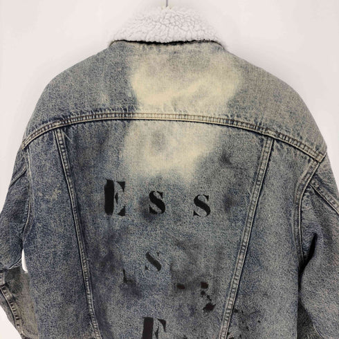 リーバイス Levis SAN FRANCISCO 80S USA製 SSS ESS ペイント ケミカルウォッシュ ボア デニム トラッカージャケット 88年製 メンズ import:L