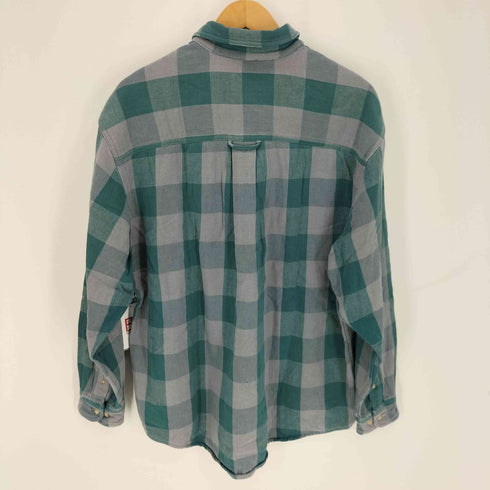 エディーバウアー Eddie Bauer 90S 白タグ ブロックチェック柄 L/S シャツ メンズ import:L