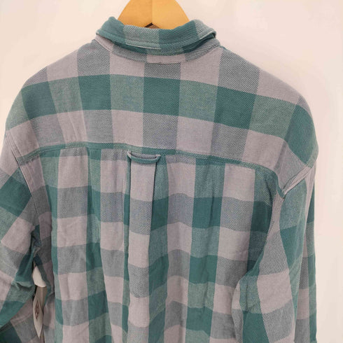エディーバウアー Eddie Bauer 90S 白タグ ブロックチェック柄 L/S シャツ メンズ import:L