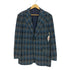 シアーズ Sears 70S proper care for knit garments チェック 背抜き 2B シングルブレスト テーラードジャケット メンズ US:42